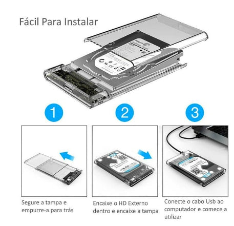 Case Hd Externo 2.5 Notebook Usb 3.0 - Llys Store